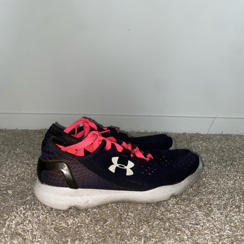 Under Armour Women's Black Running Shoes with Pink Accents
